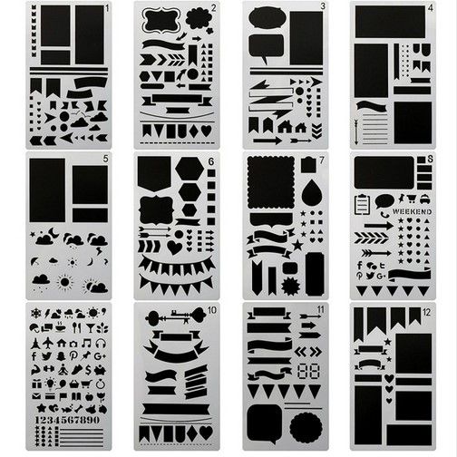 Wholesale Bullet Journal Stencil Set,DIY Painting Drawing Spraying  Templates For Notebook Diary Scrapbook Planner Schedule Craft Projects From  Hielife, $9.25